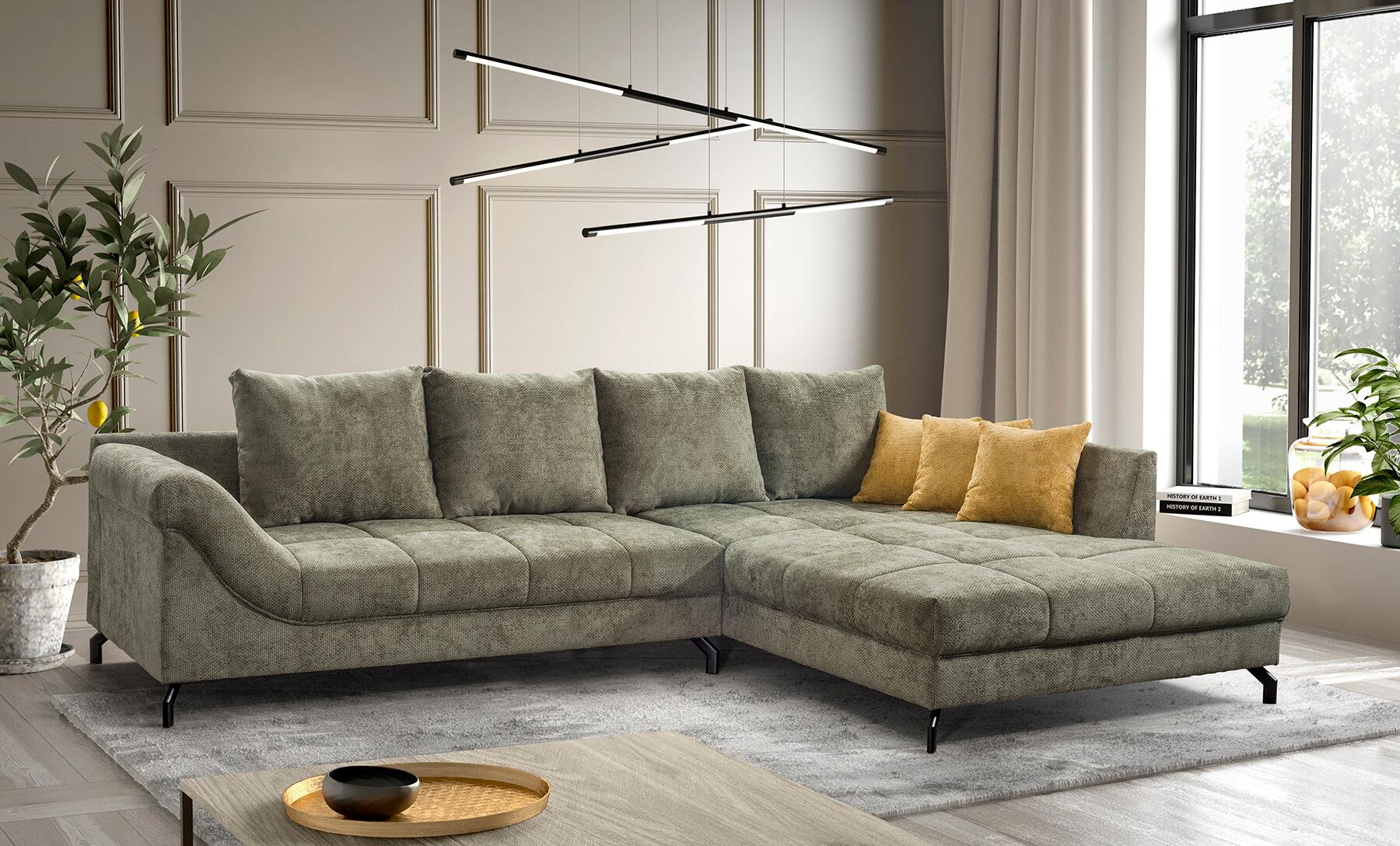 Ecksofa olive Microfaser B/H/T: ca. 306x92x203 cm Ecksofa olive Microfaser B/H/T: ca. 306x92x203 cm