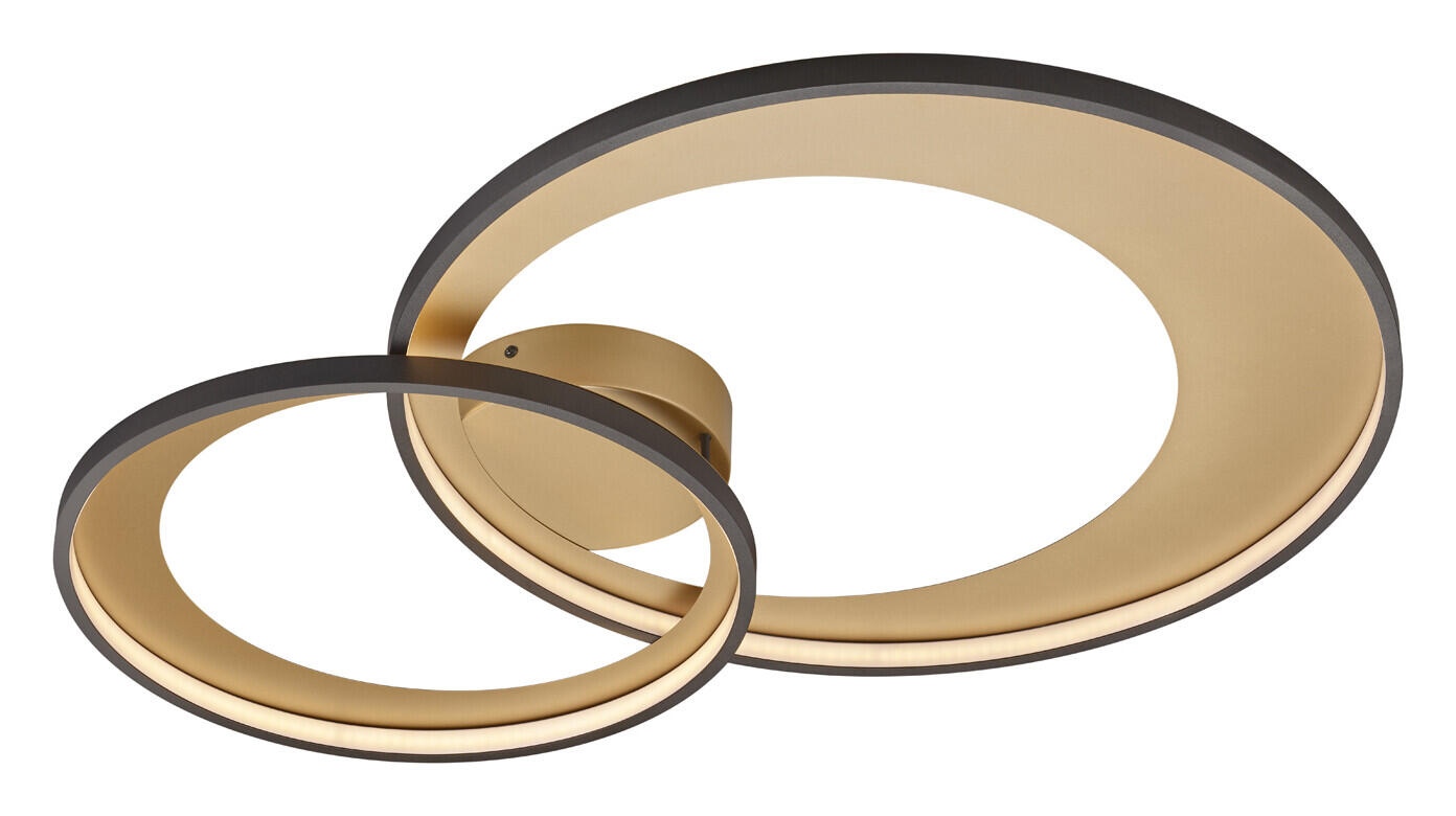 Deckenleuchte Granada schwarz gold Metall B/H/L: ca. 85x8x60 cm