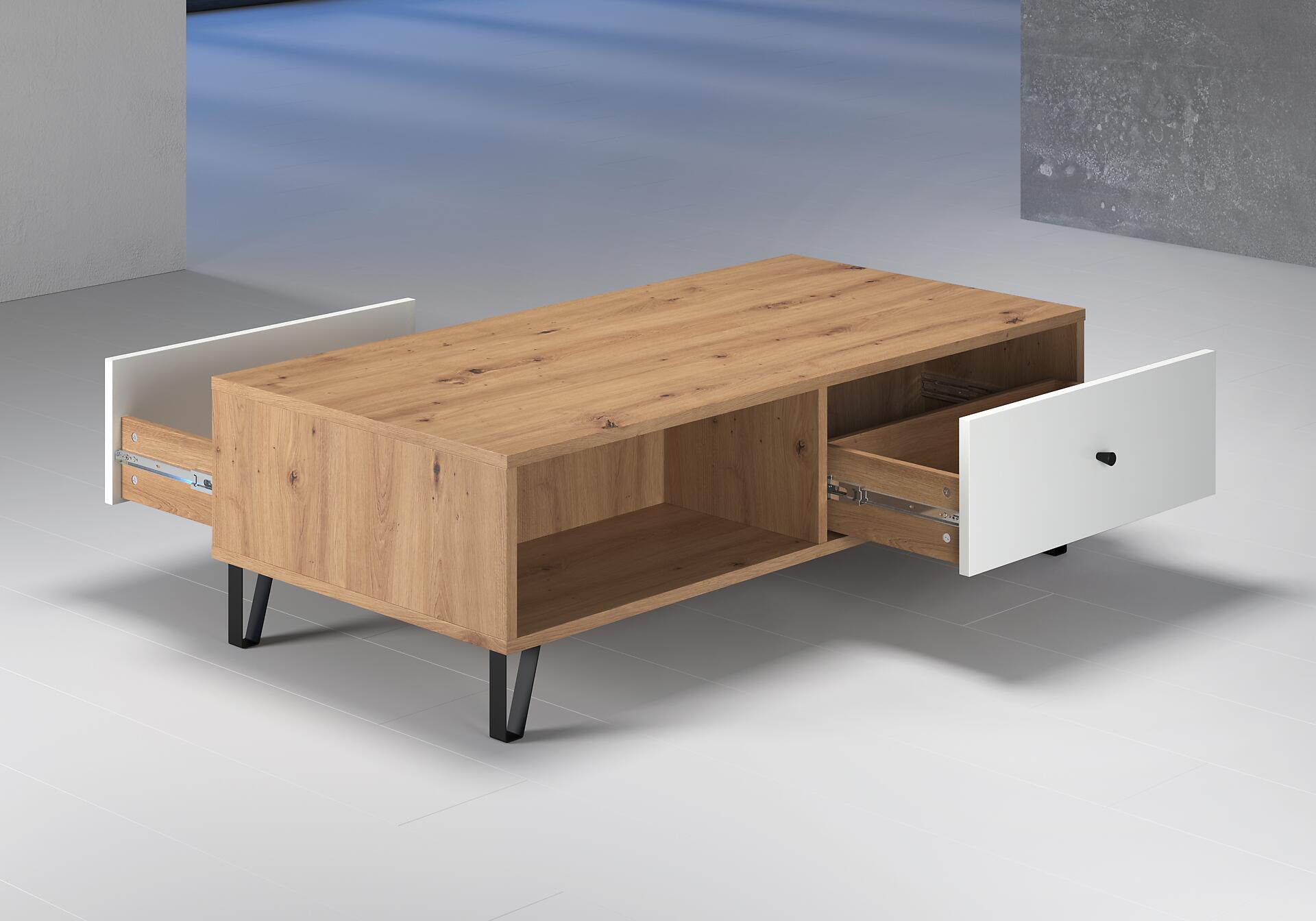 Trendteam TV-Lowboard Touch Eiche Artisan weiß B/H/T: ca. 110x37x60 cm