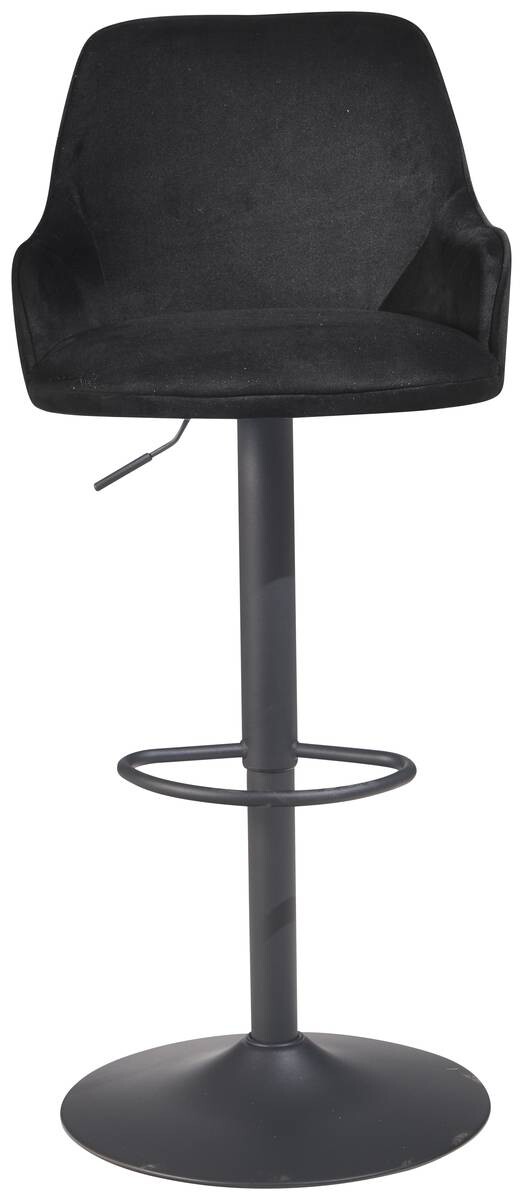 Barhocker schwarz Samt B/H/T: ca. 45x106x45 cm