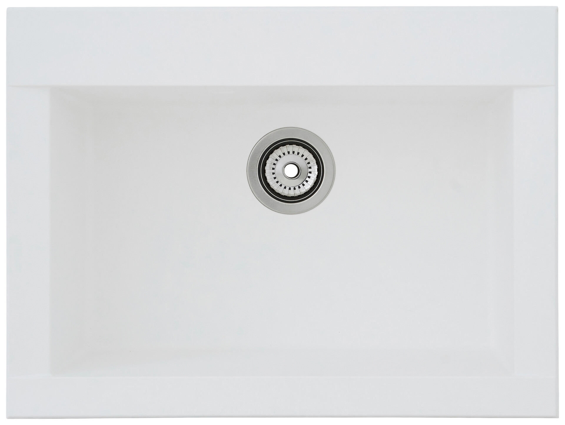 Respekta Einbauspüle Ohio 66 x 50 W weiß Mineralite B/H/T: ca. 66x21x50 cm
