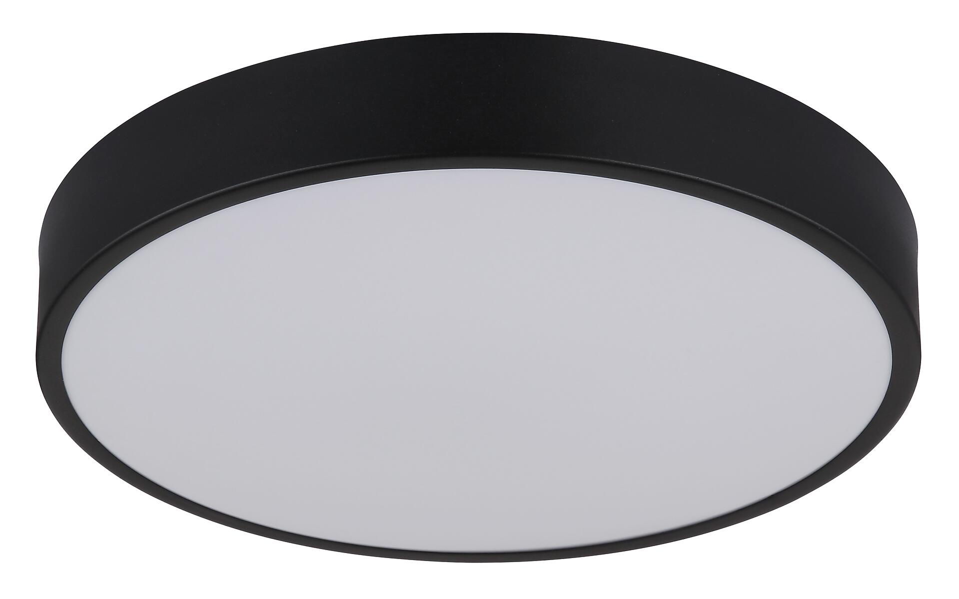 GLOBO LED-Deckenleuchte Opal mattschwarz Kunststoff Metall H/D: ca. 7x33,2 cm 1 Brennstellen