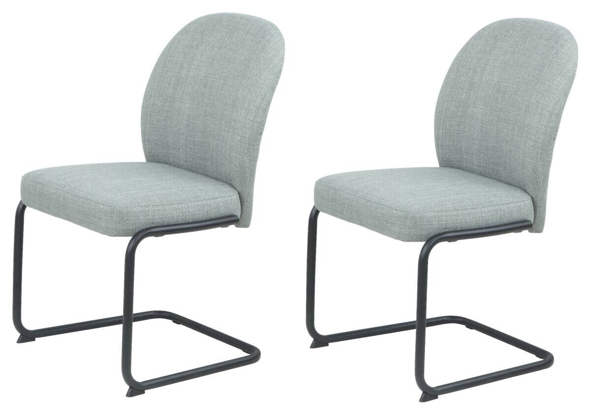 Schwingstuhl Karen II, 2er-Set mint Webstoff Metall B/H/T: ca. 53x90x62 cm