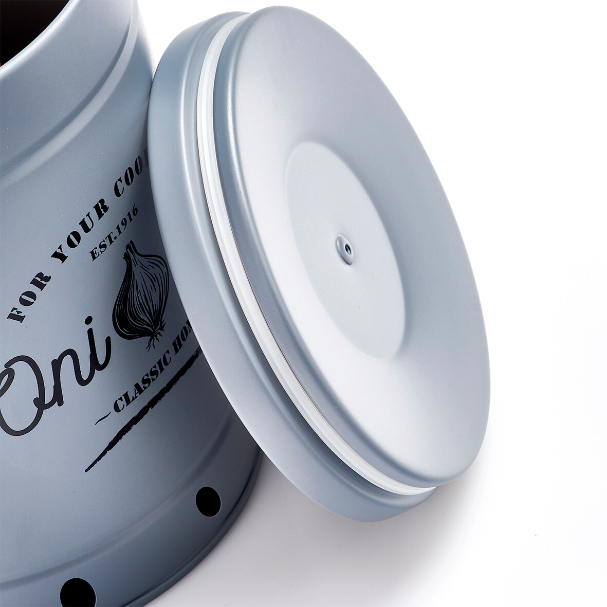 Zeller Vorratsdose Zwiebel grau B/H/L: ca. 13,7x18,4x13,7 cm