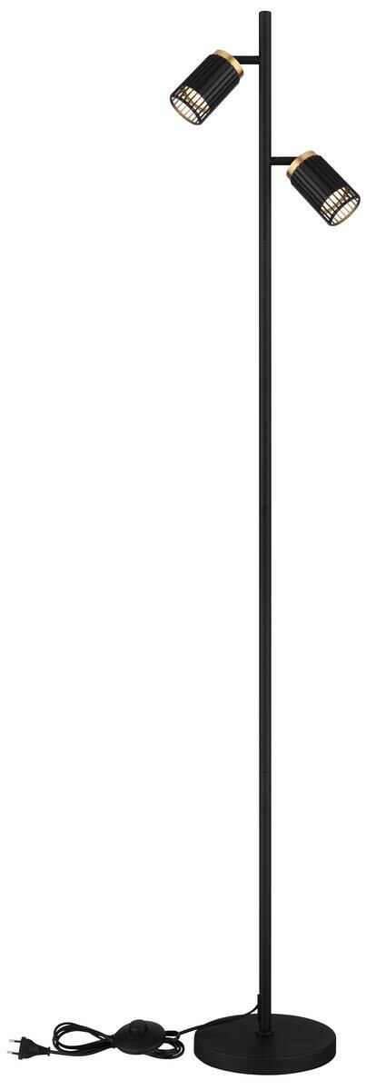 GLOBO Stehleuchte mattschwarz Metall Aluminium B/H/T/L: ca. 22x158x27,5x27,5 cm GU10 2 Brennstellen