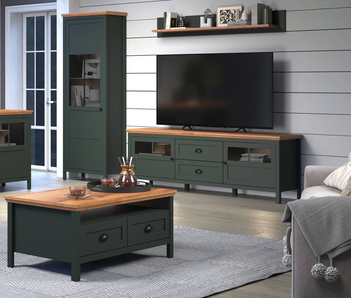 Couchtisch Stanton tannengrün Eiche Evoke Coast Nachbildung B/H/T: ca. 101x45x60 cm