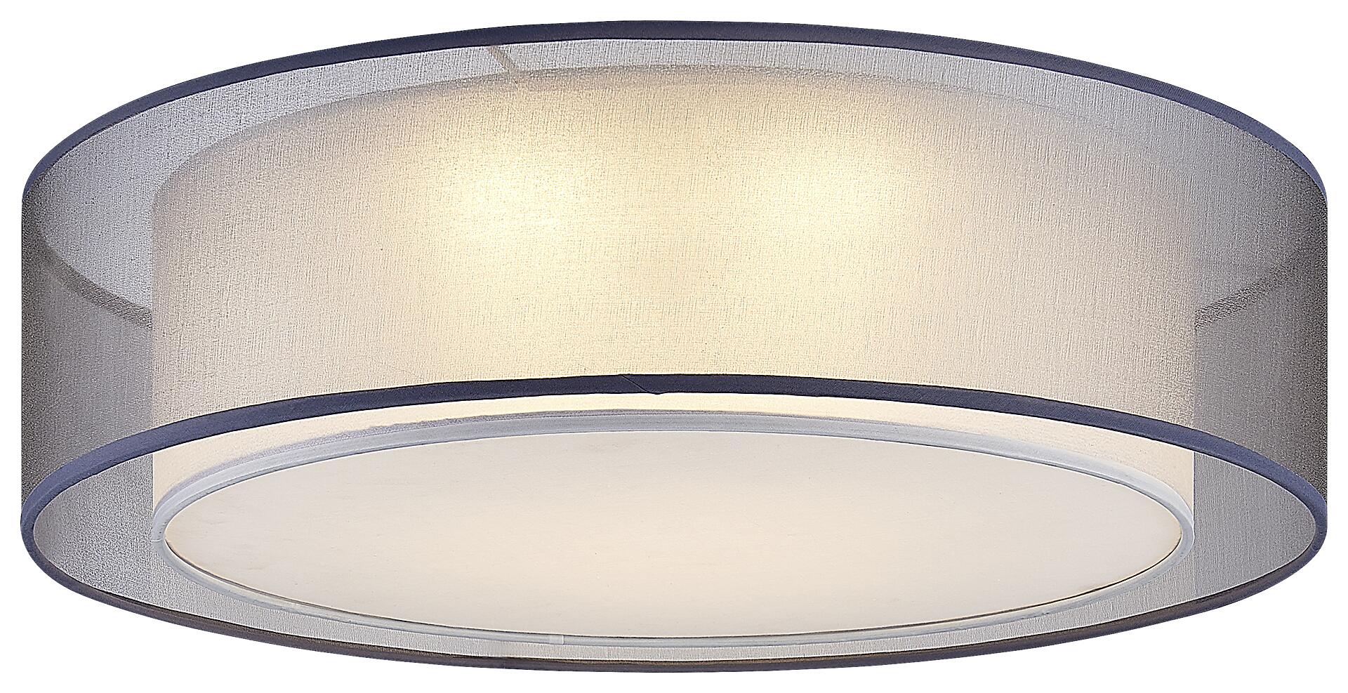 GLOBO Deckenleuchte Chloe grau Textil D: ca. 50 cm