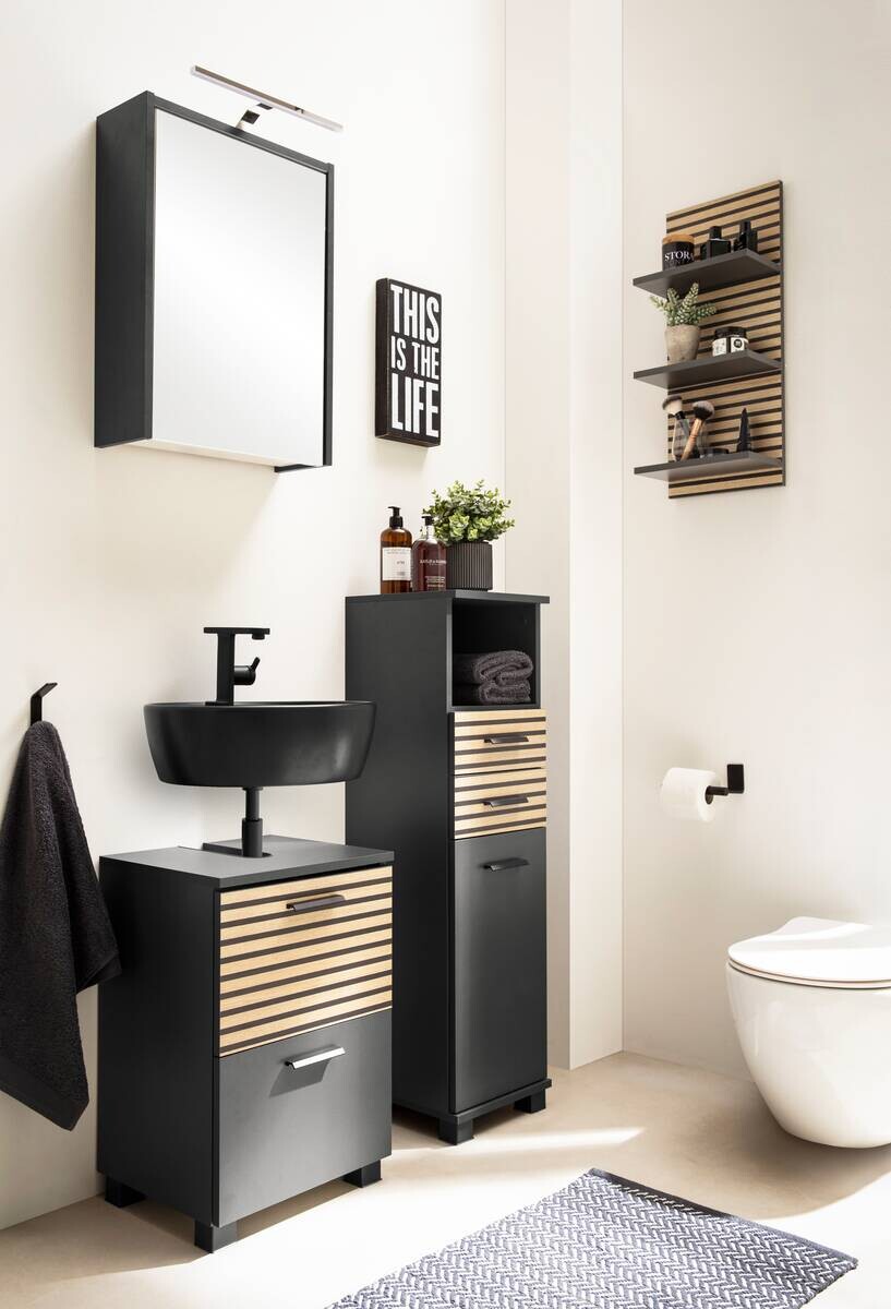 Highboard Katta anthrazit B/H/T: ca. 30,3x110,5x32,6 cm