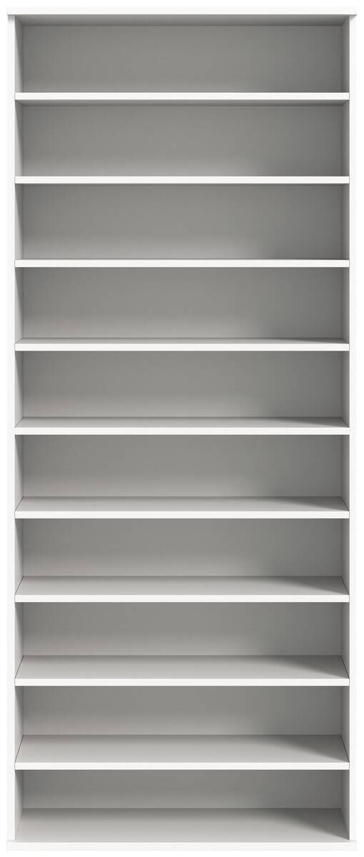 Schuhregal PROJEKT X weiß weiß Hochglanz B/H/T: ca. 80x191x34 cm