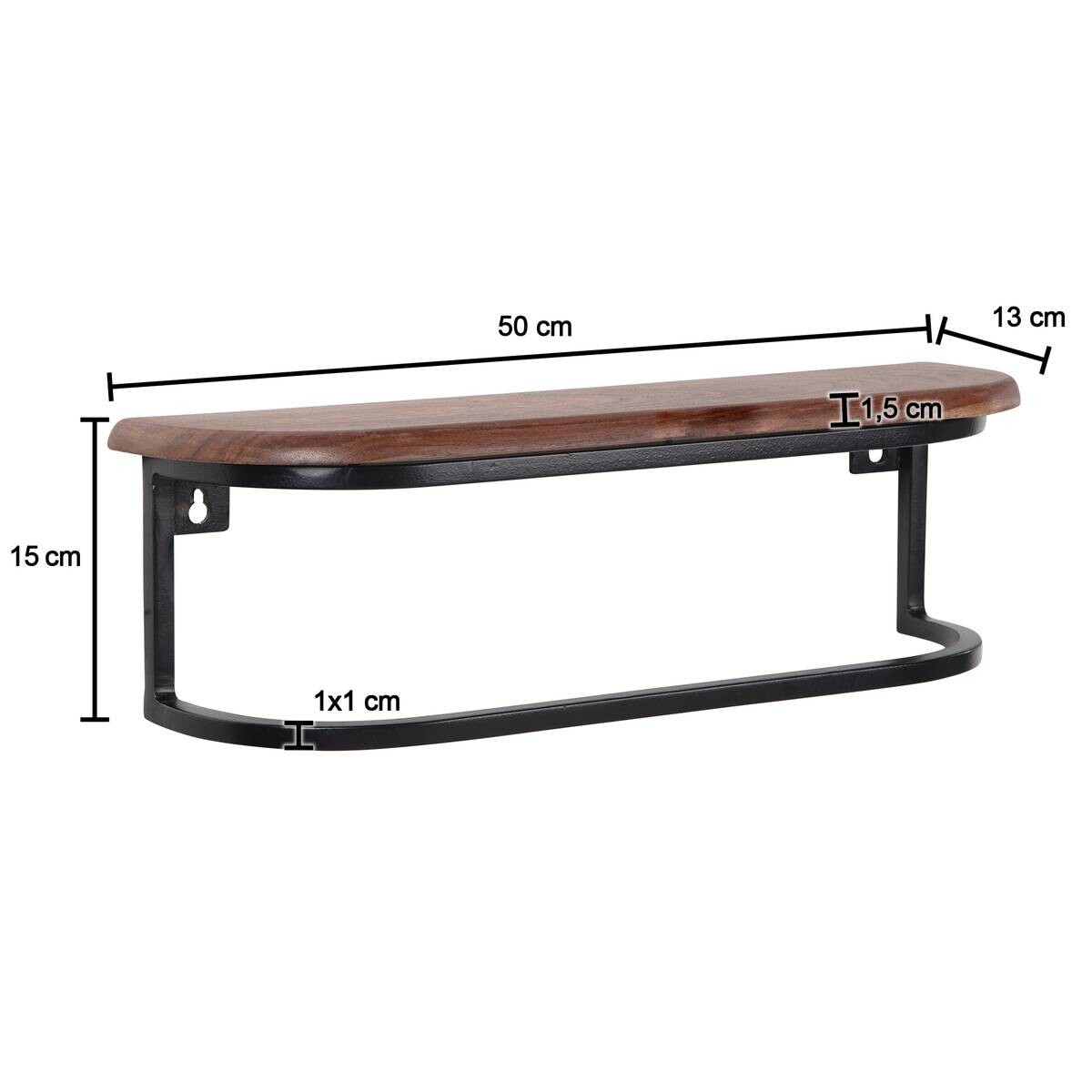 Wandregal B/H/T: ca. 50x15x13 cm