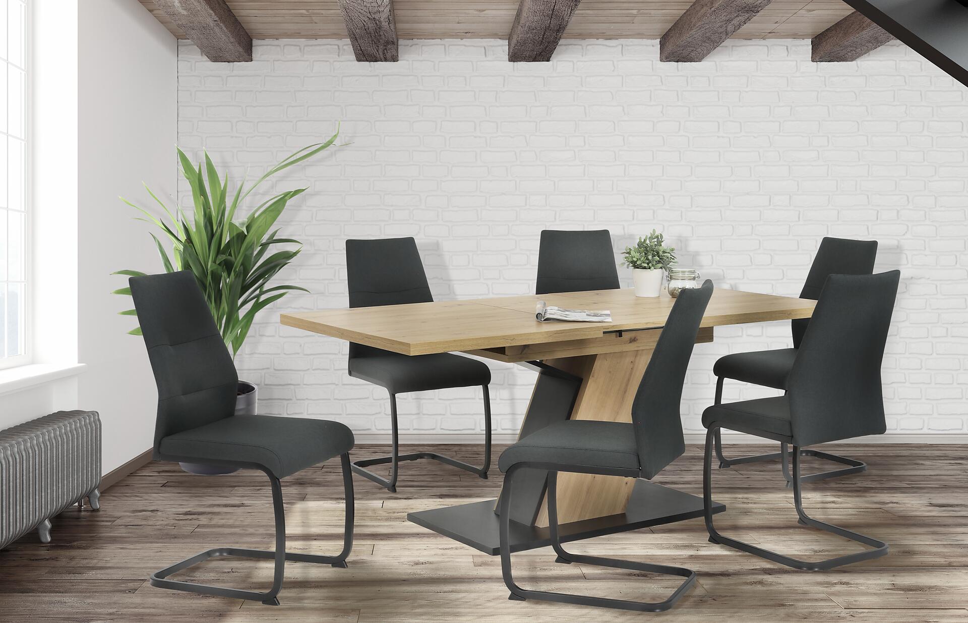 Esstisch JEANETTE Eiche Artisan Nachbildung B/H/T: ca. 140x76x90 cm