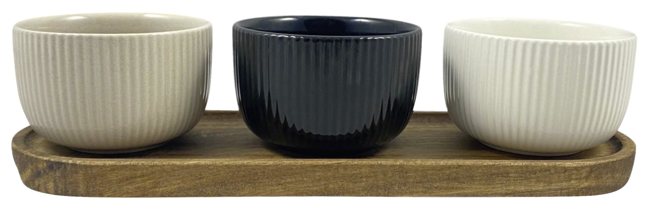 Servierplatte beige Steingut B/H/L: ca. 27x9x6 cm