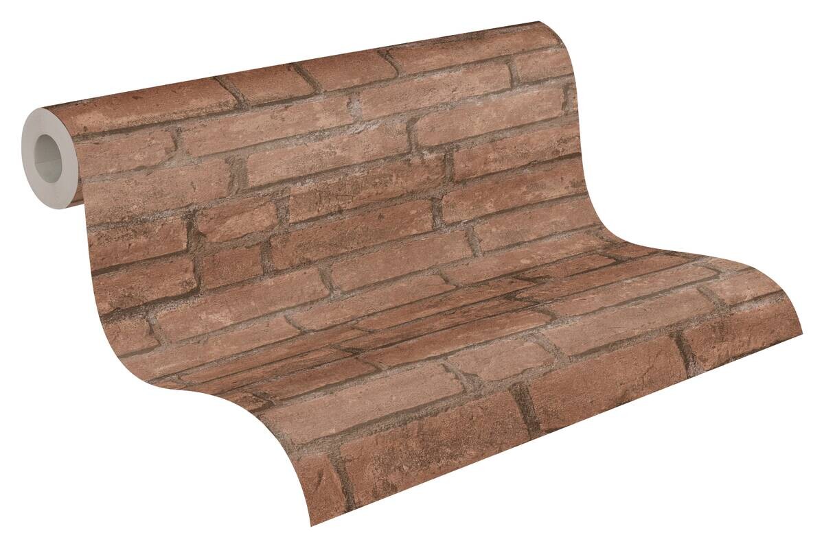 A.S.Creation Vliestapete orange braun B/H/D: ca. 53x1005x8,3 cm