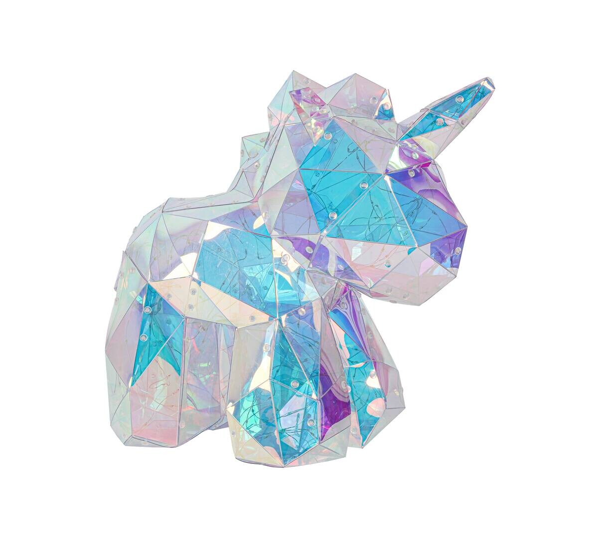 Nolo LED-Dekoleuchte Einhorn transparent Kunststoff