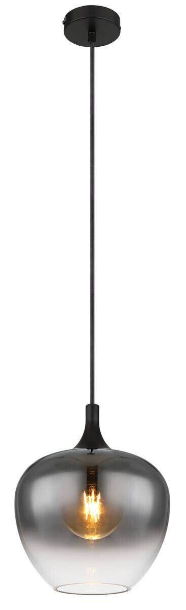 GLOBO Pendelleuchte schwarz Metall H/D: ca. 120x24 cm E27 1 Brennstellen