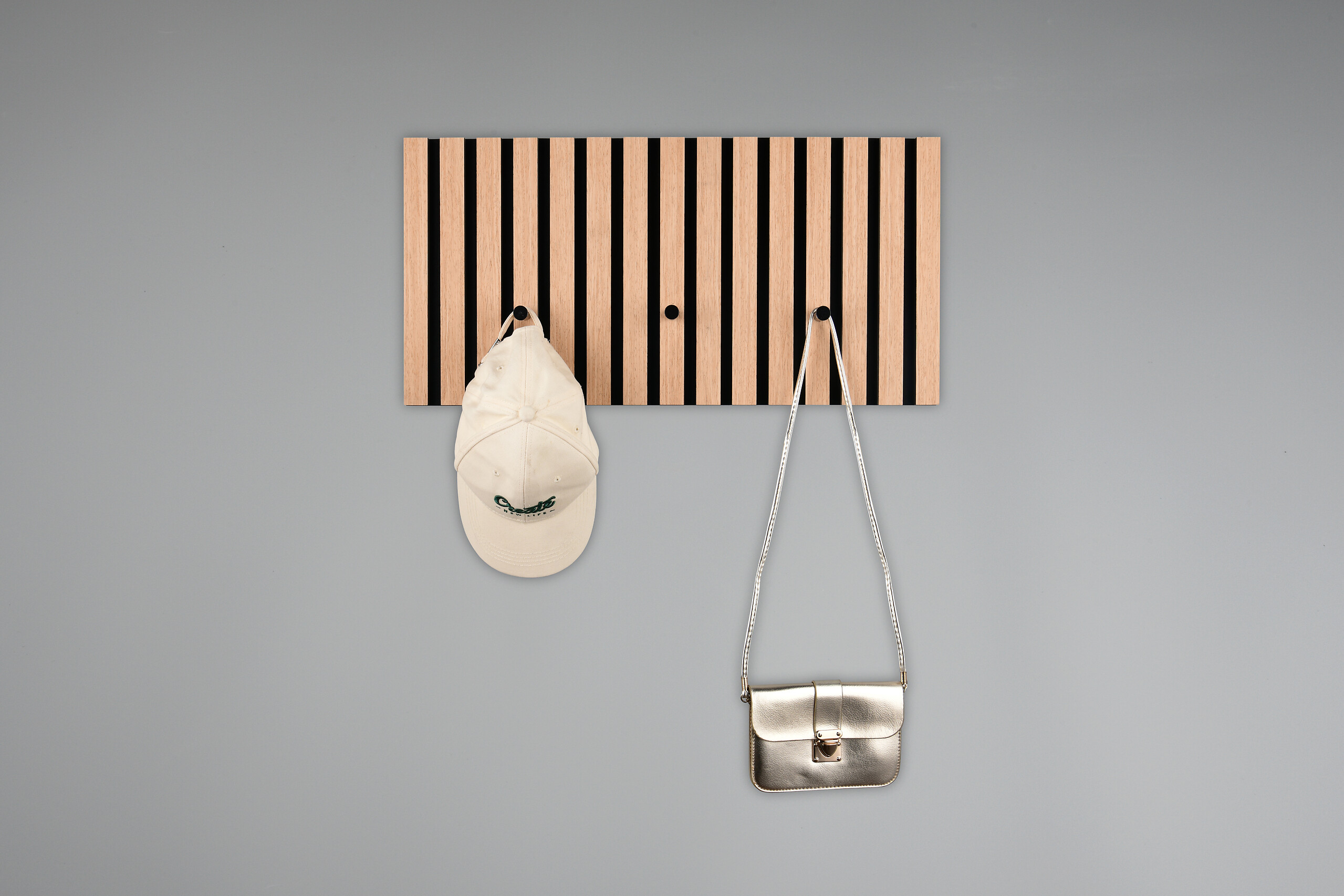 Wandgarderobe Grace Eiche schwarz B/H/T: ca. 60x30x7 cm Wandgarderobe Grace Eiche schwarz B/H/T: ca. 60x30x7 cm