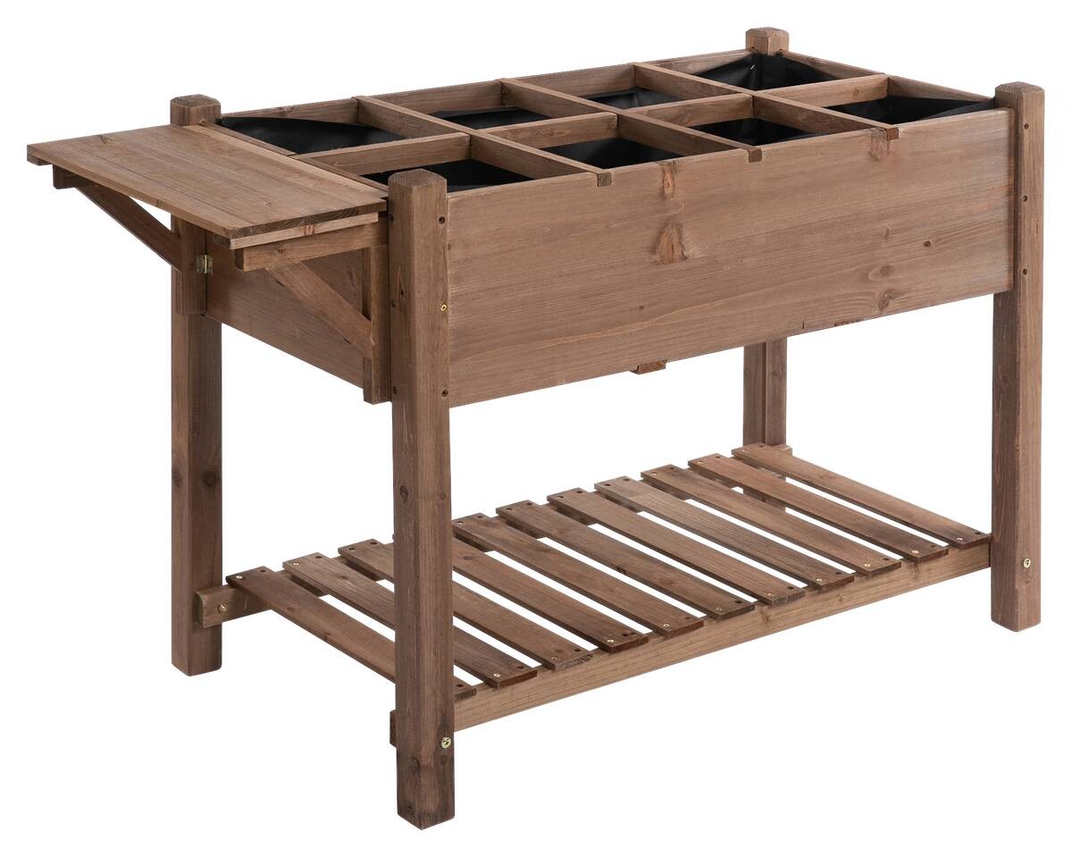 Outsunny Hochbeet braun H/T/L: ca. 74x54x123 cm