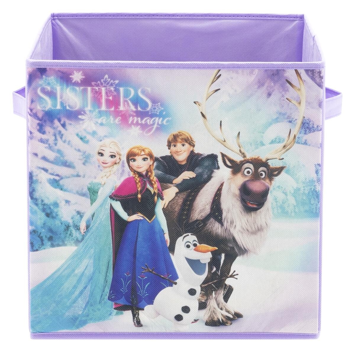 Stoffbox Frozen lila B/H/T: ca. 32x32x32 cm