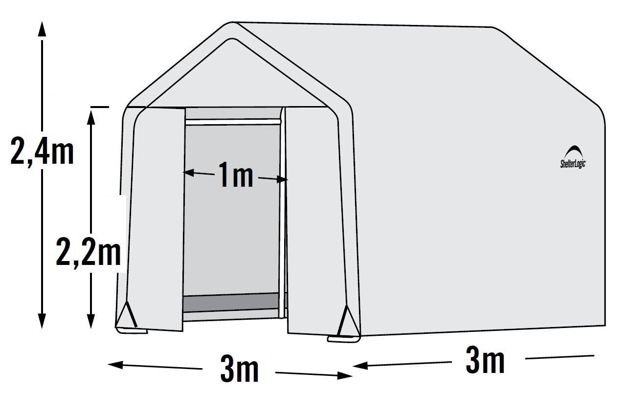 ShelterLogic Gewächshaus 9m² B/H/L: ca. 300x249x300 cm
