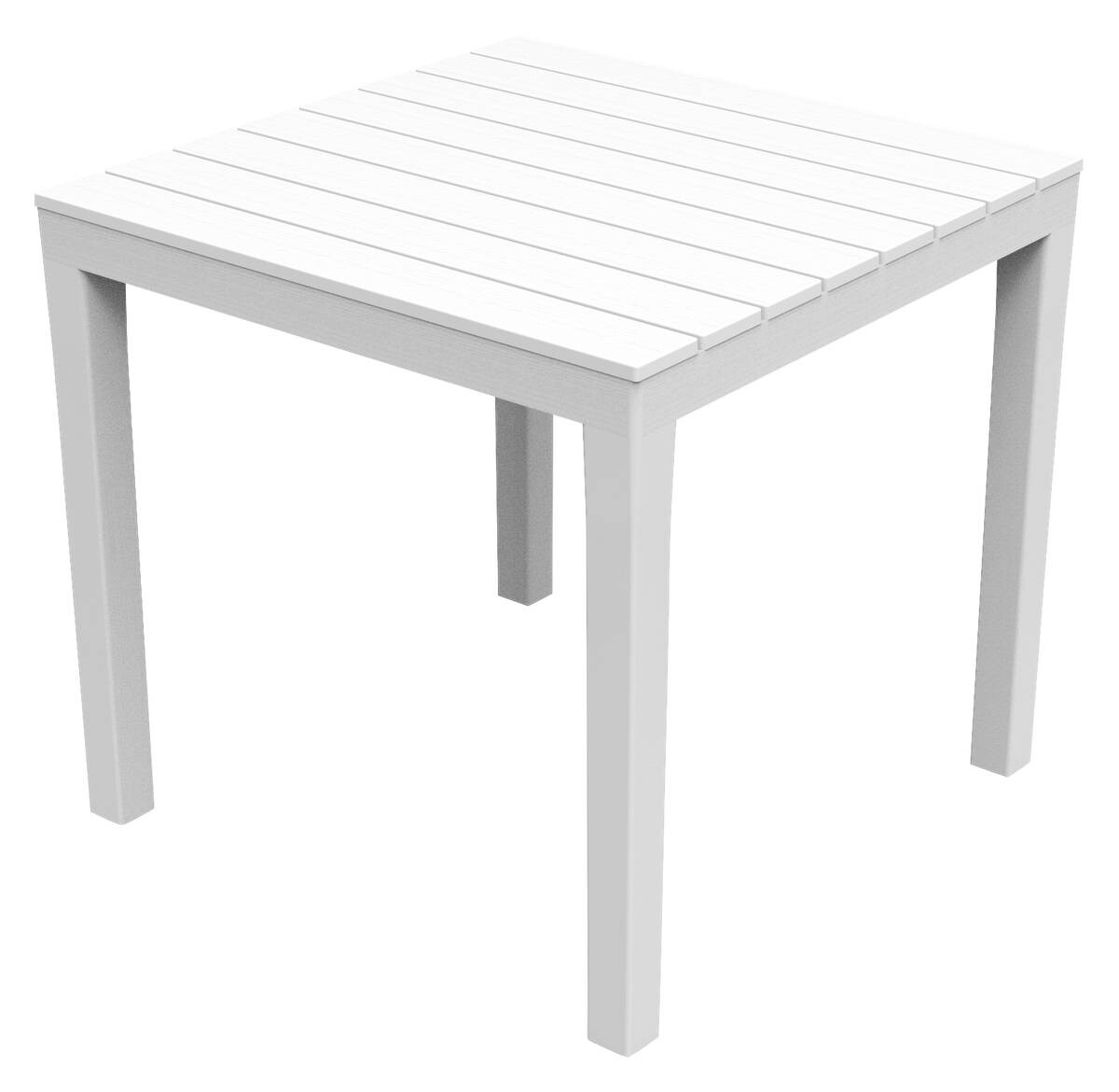 ProGarden Gartentisch Bali weiß Kunststoff B/H/L: ca. 78x72x78 cm