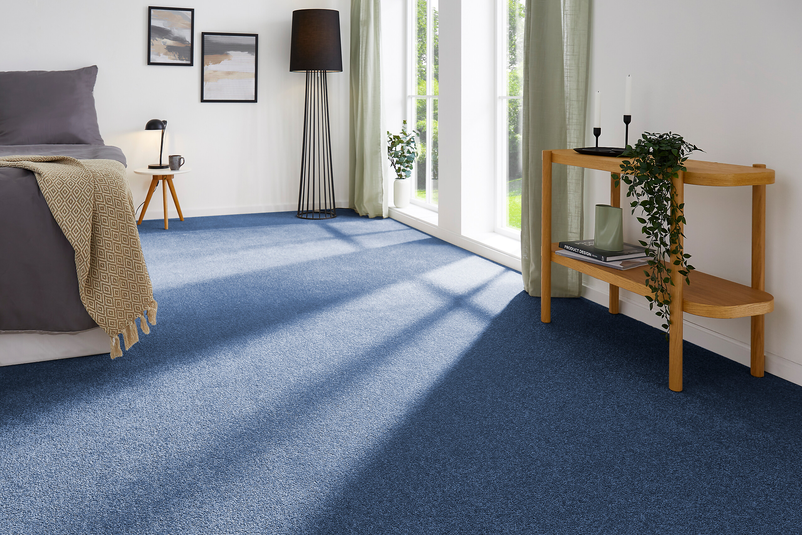 Teppichboden Sara dunkelblau B/L: ca. 200x400 cm pro Stück