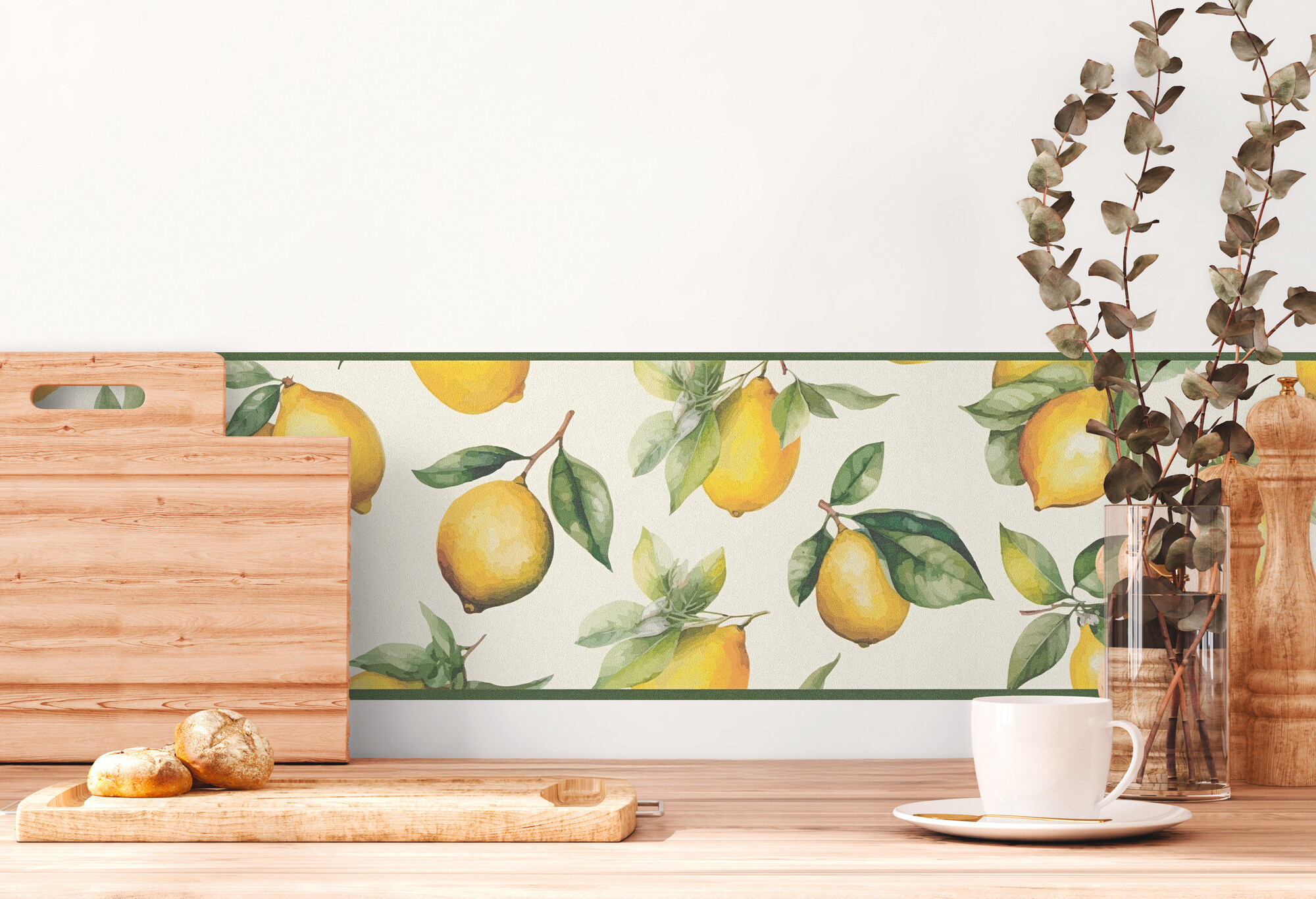 A.S.Creation Bordüre gelb weiß grün B/H/D: ca. 17x500x6,8 cm