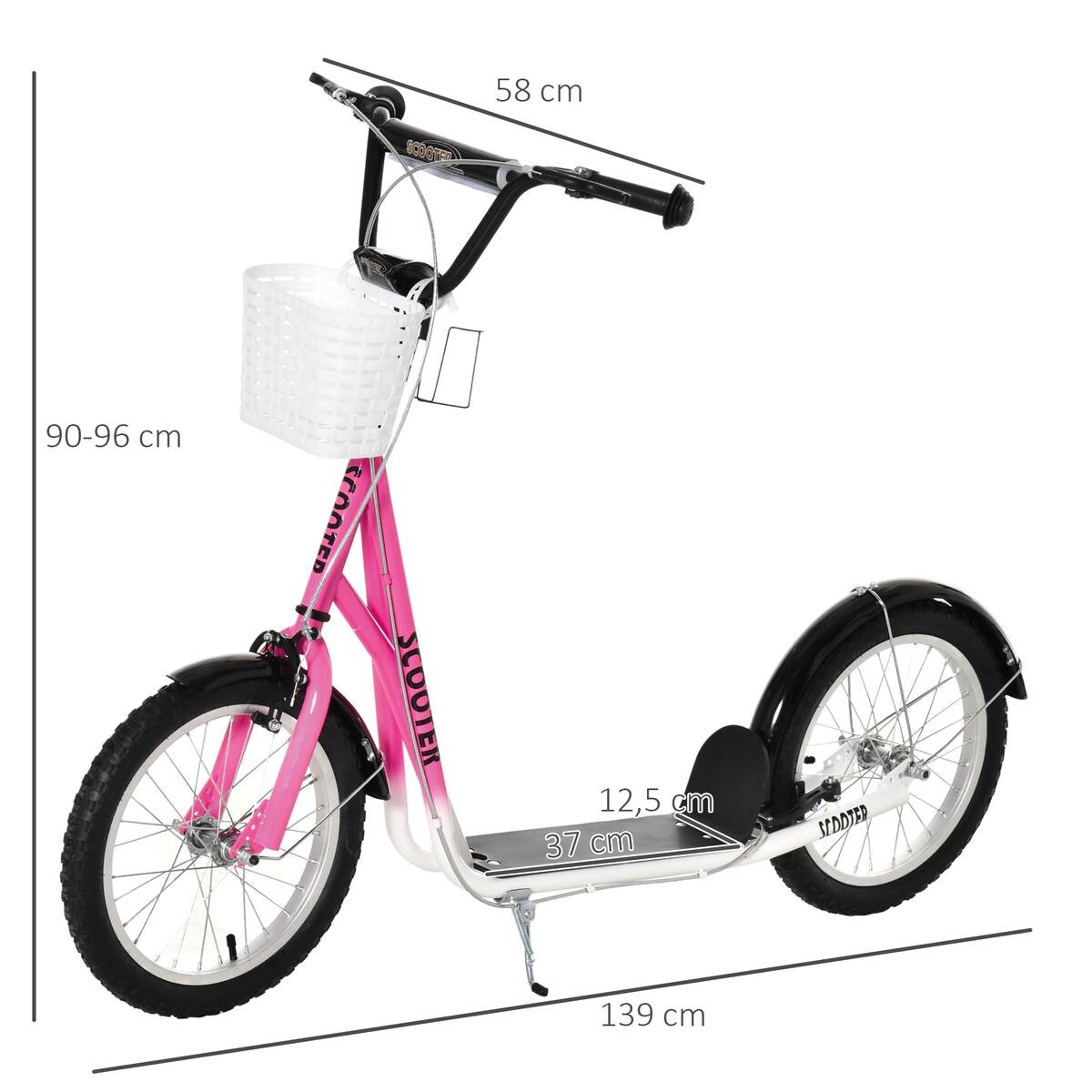 HOMCOM Kinderroller rosa