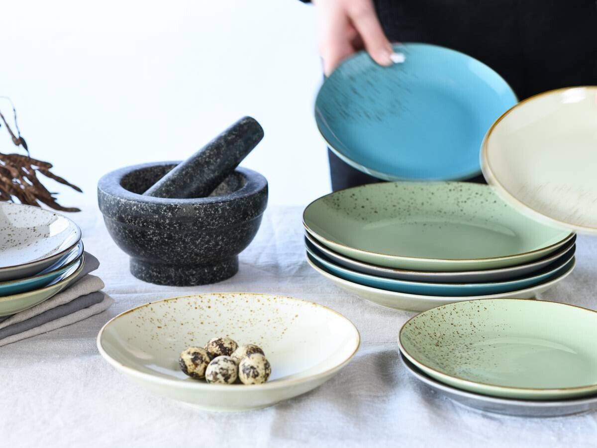 CreaTable Tafelservice NATURE COLLECTION multicolor Steinzeug 12 tlg.