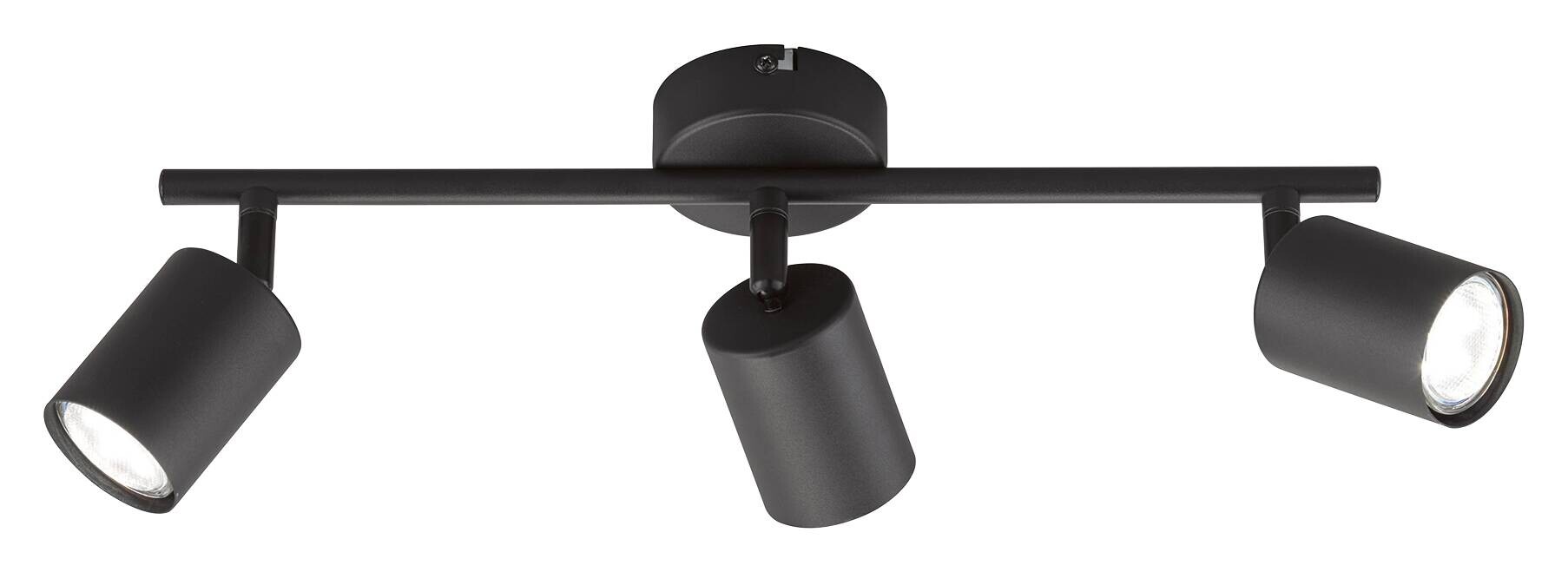 Fischer & Honsel LED-Deckenleuchte 21130 schwarz Metall B/H/T: ca. 42x14x8 cm 3 Brennstellen