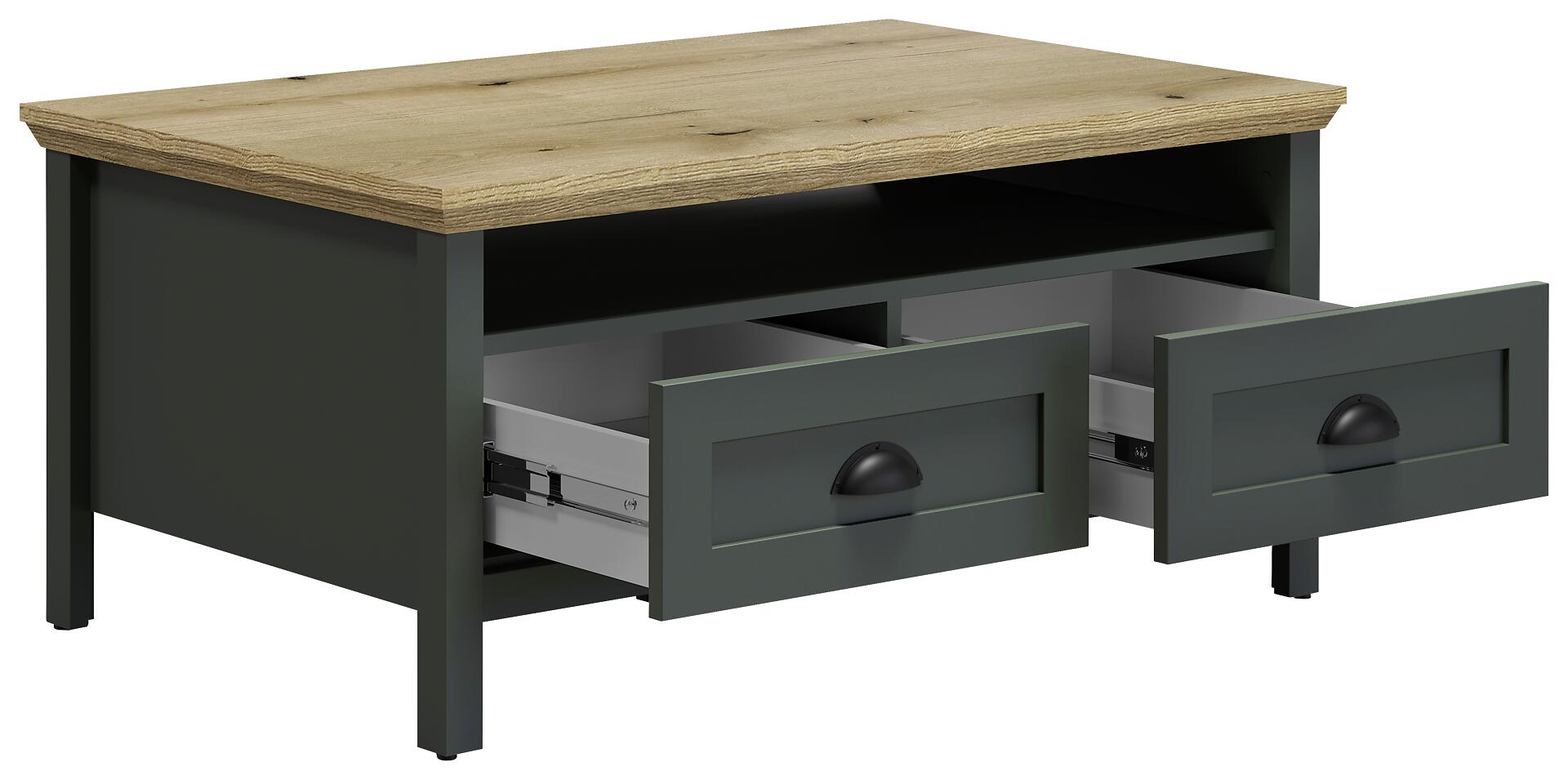 Couchtisch Stanton tannengrün Eiche Evoke Coast Nachbildung B/H/T: ca. 101x45x60 cm