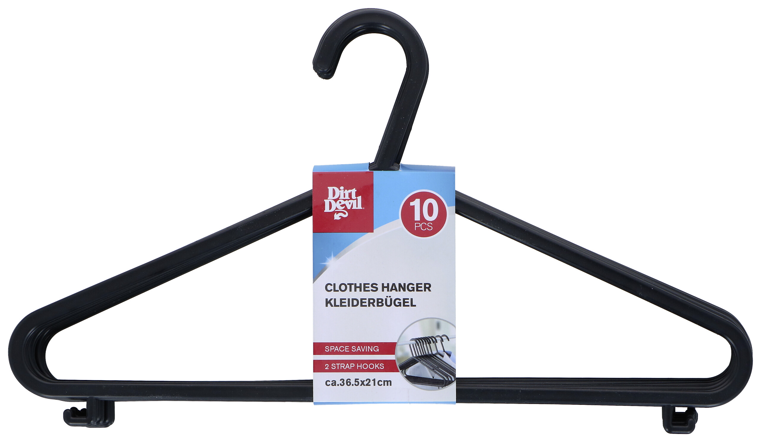 Dirt Devil Kleiderbügelset schwarz Polypropylen Dirt Devil Kleiderbügelset schwarz Polypropylen