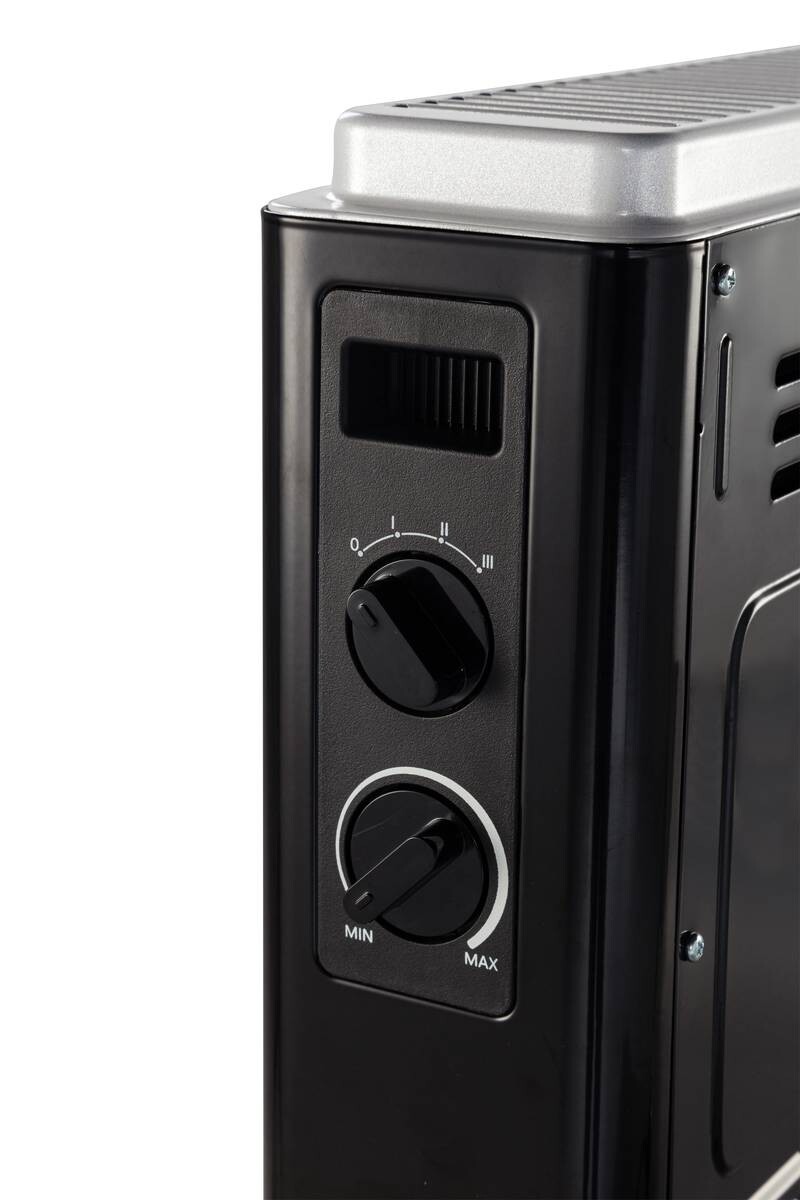 Konvektor Heizung NDK20-21A schwarz Metall B/H/T: ca. 53x38x17 cm ca. 2000 W