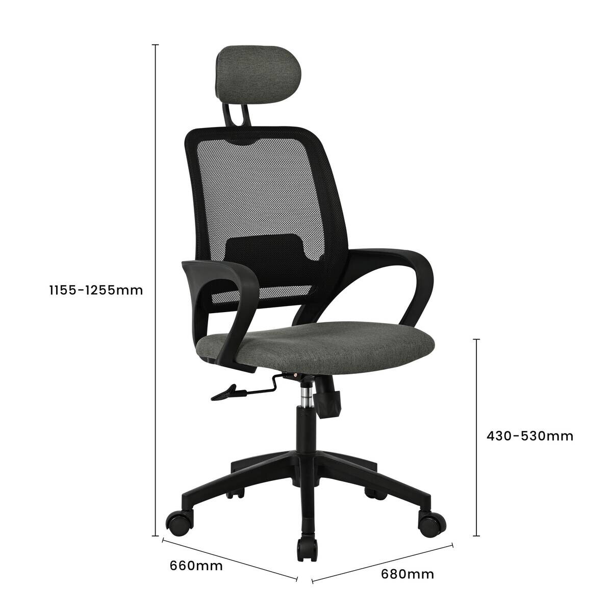 Chefsessel Ela schwarz Stoff