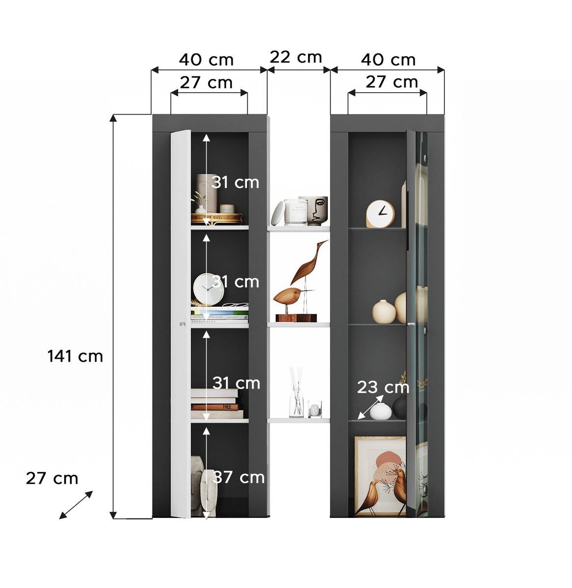 Aufsatz ORION B/H/T: ca. 102x102x27 cm