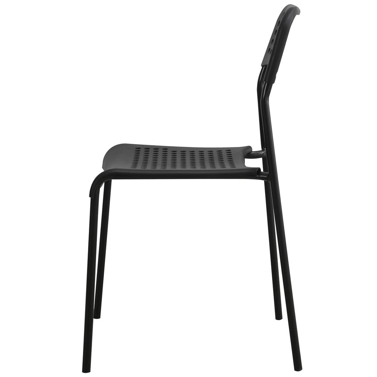 Stuhl Alex schwarz Kunststoff B/H/T: ca. 40x80x32,5 cm