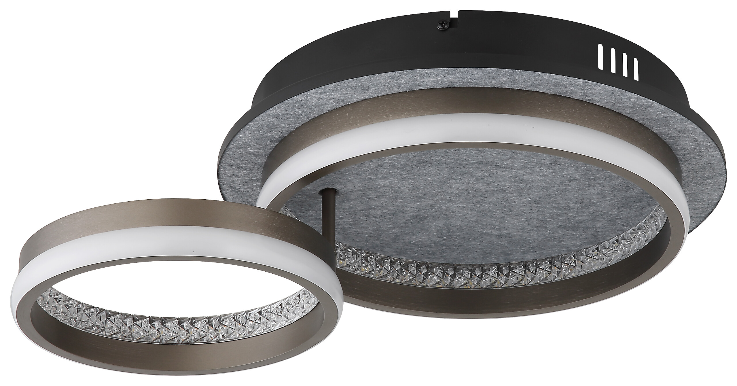 GLOBO Deckenleuchte mattschwarz dunkelgrau Aluminium Metall B/H/T/L: ca. 34x14x47,2x47,2 cm 1 Brennstellen