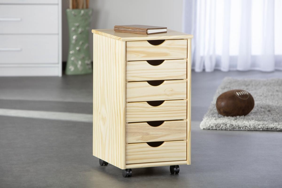 Rollcontainer Nils natur B/H/T: ca. 35x65x40 cm