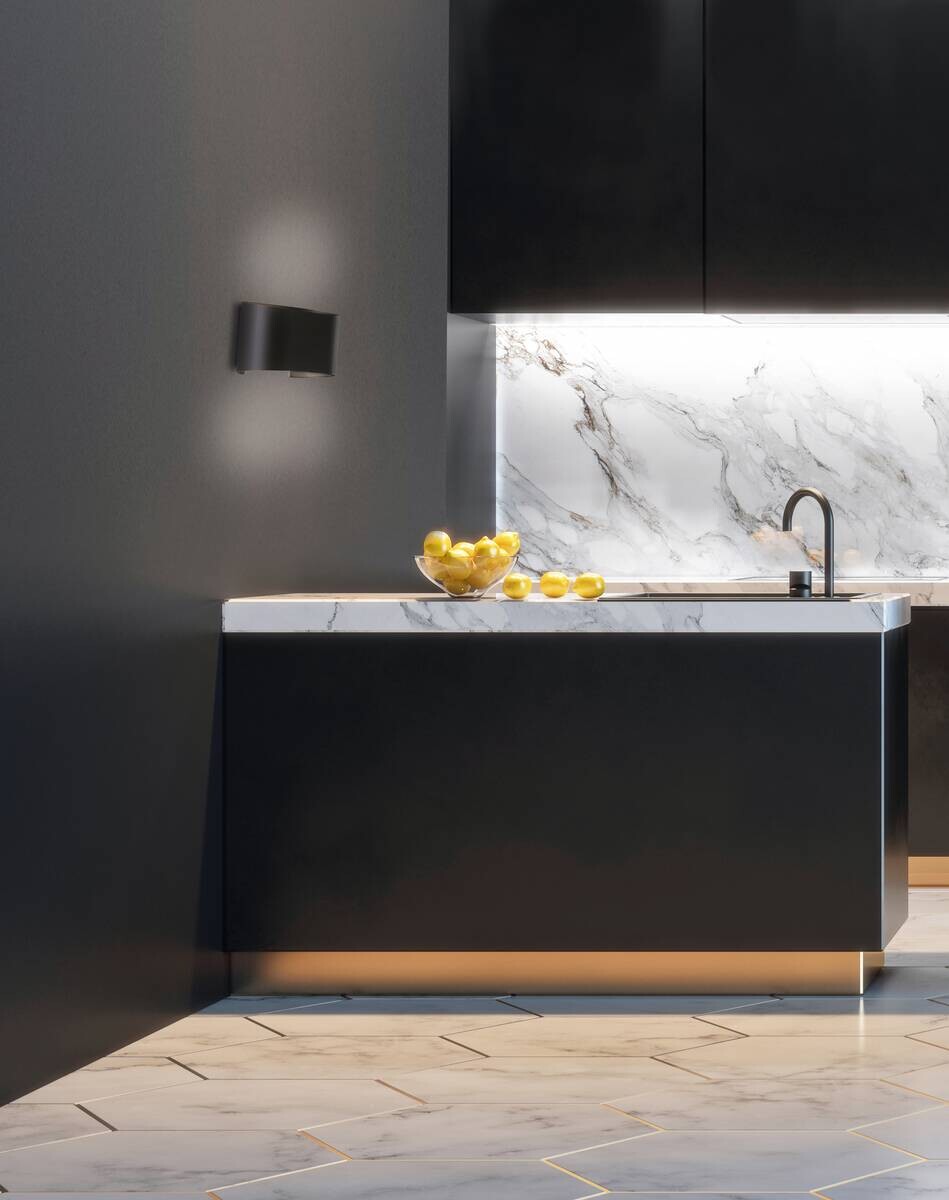 LED-Außen-Wandleuchte 30262 schwarz B/H/T: ca. 18,5x12x10,5 cm