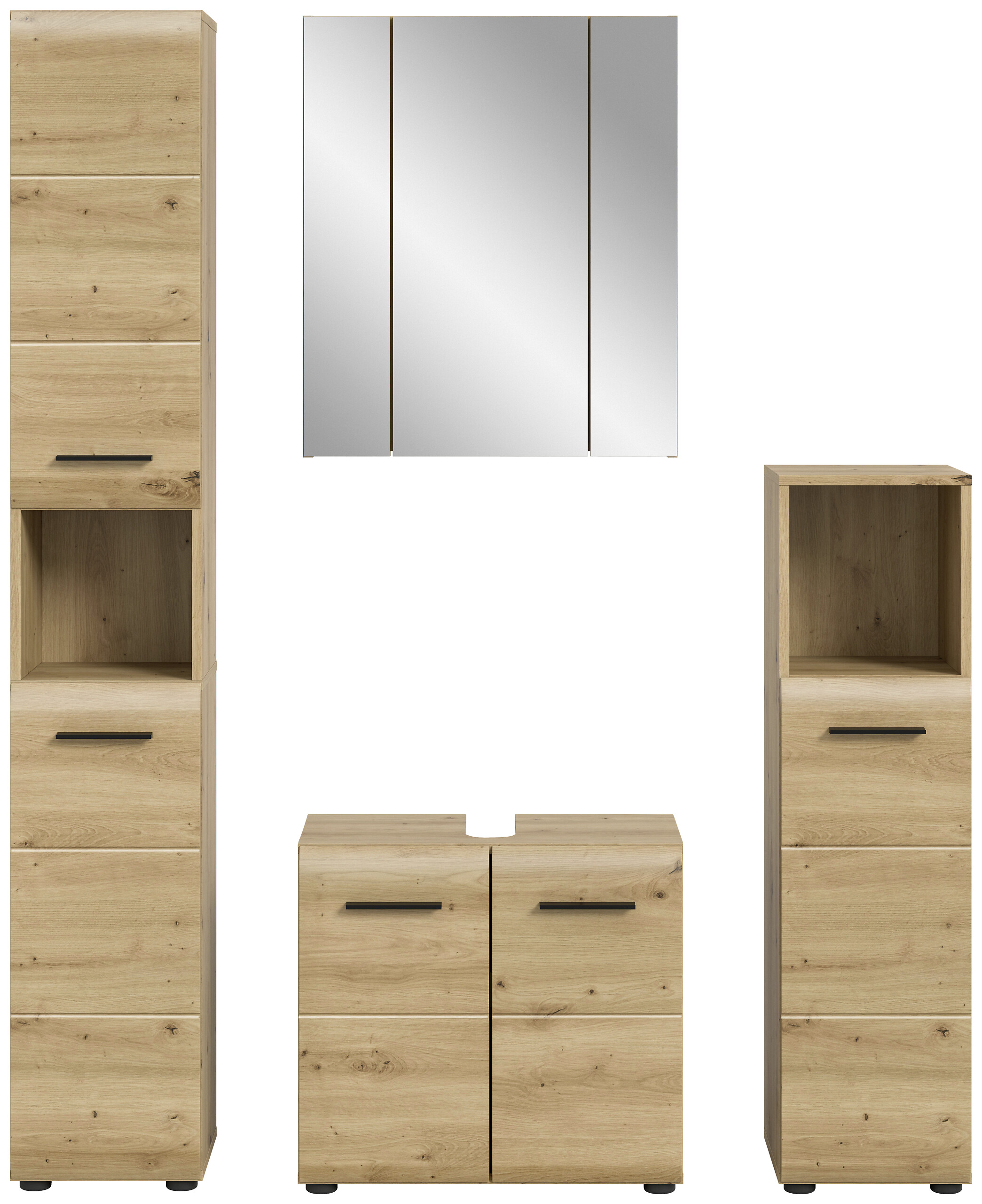 Badezimmer-Set Ice Artisan Oak Nachbildung B/H/T: ca. 150x185x30 cm
