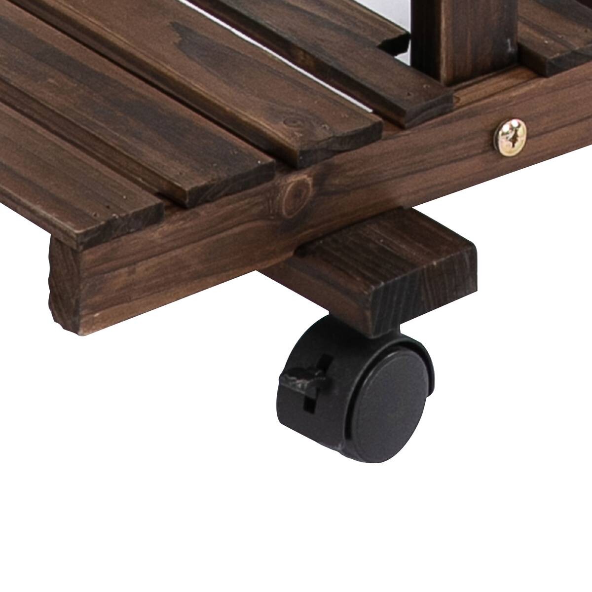 Outsunny Pflanzenregal braun B/H/L: ca. 33x80x123,5 cm