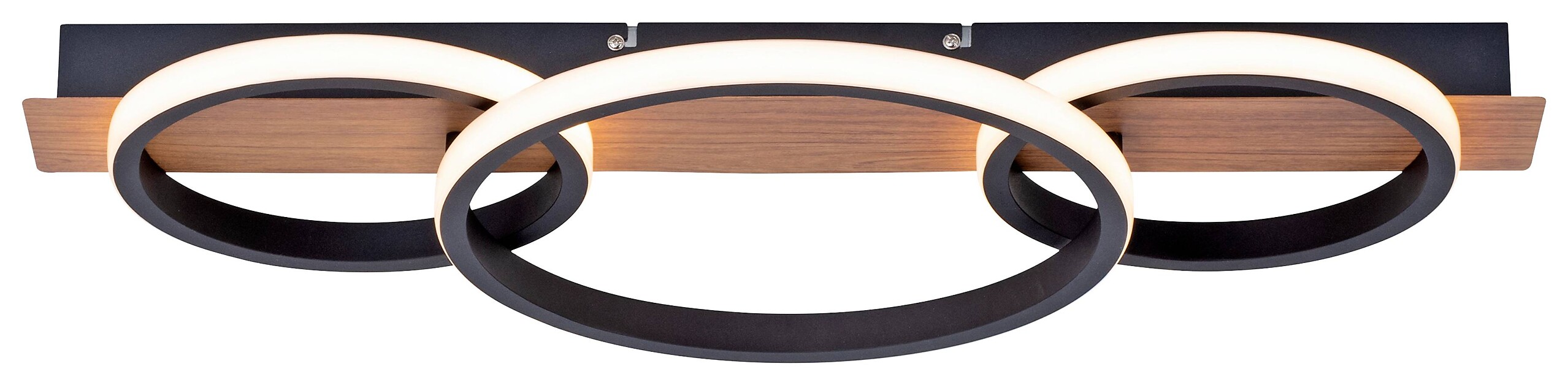 Just Light LED-Deckenleuchte TROOPER 15616-78 natur weiß schwarz Metall Kunststoff B/H/T: ca. 30x8x68 cm 1 Brennstellen