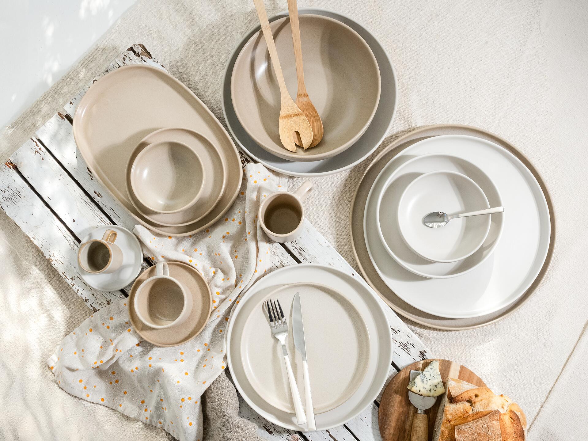 CreaTable Tafelservice Uno Toscana mehrfarbig Steinzeug 12 tlg.