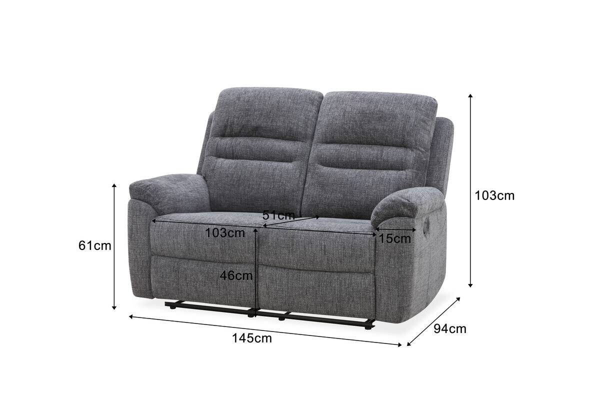 Sofa 3-2-1 KW 2028 dunkelgrau Microfaser