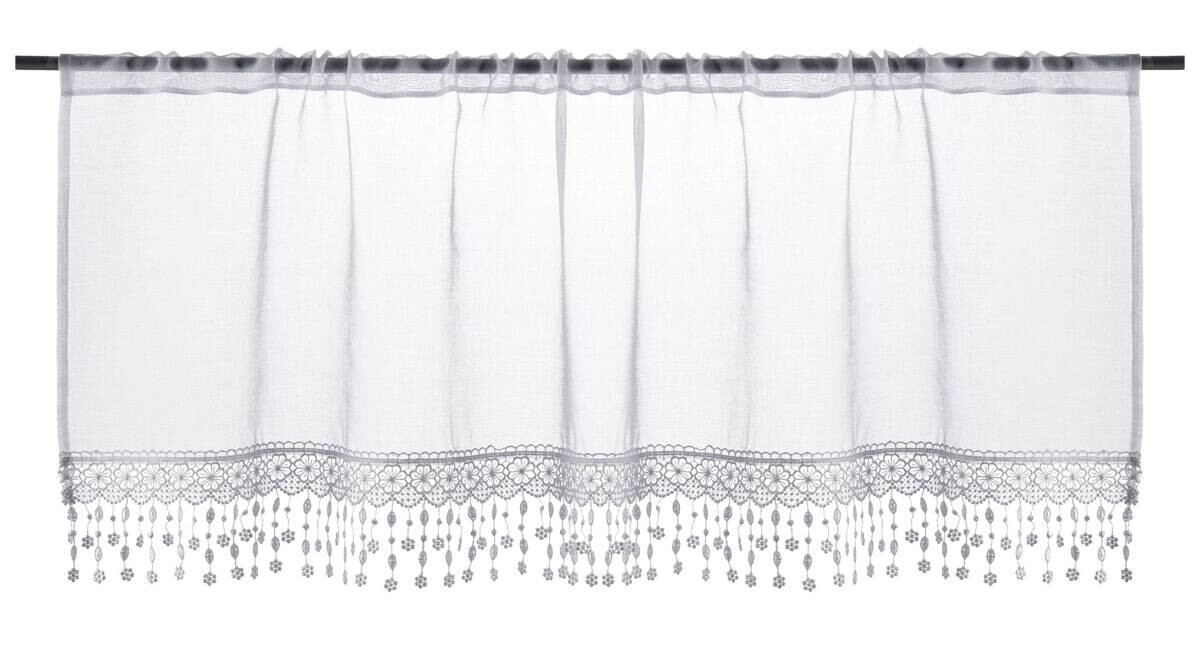 CASA CREATION Scheibengardine Rinara weiß B/L: ca. 45x120 cm