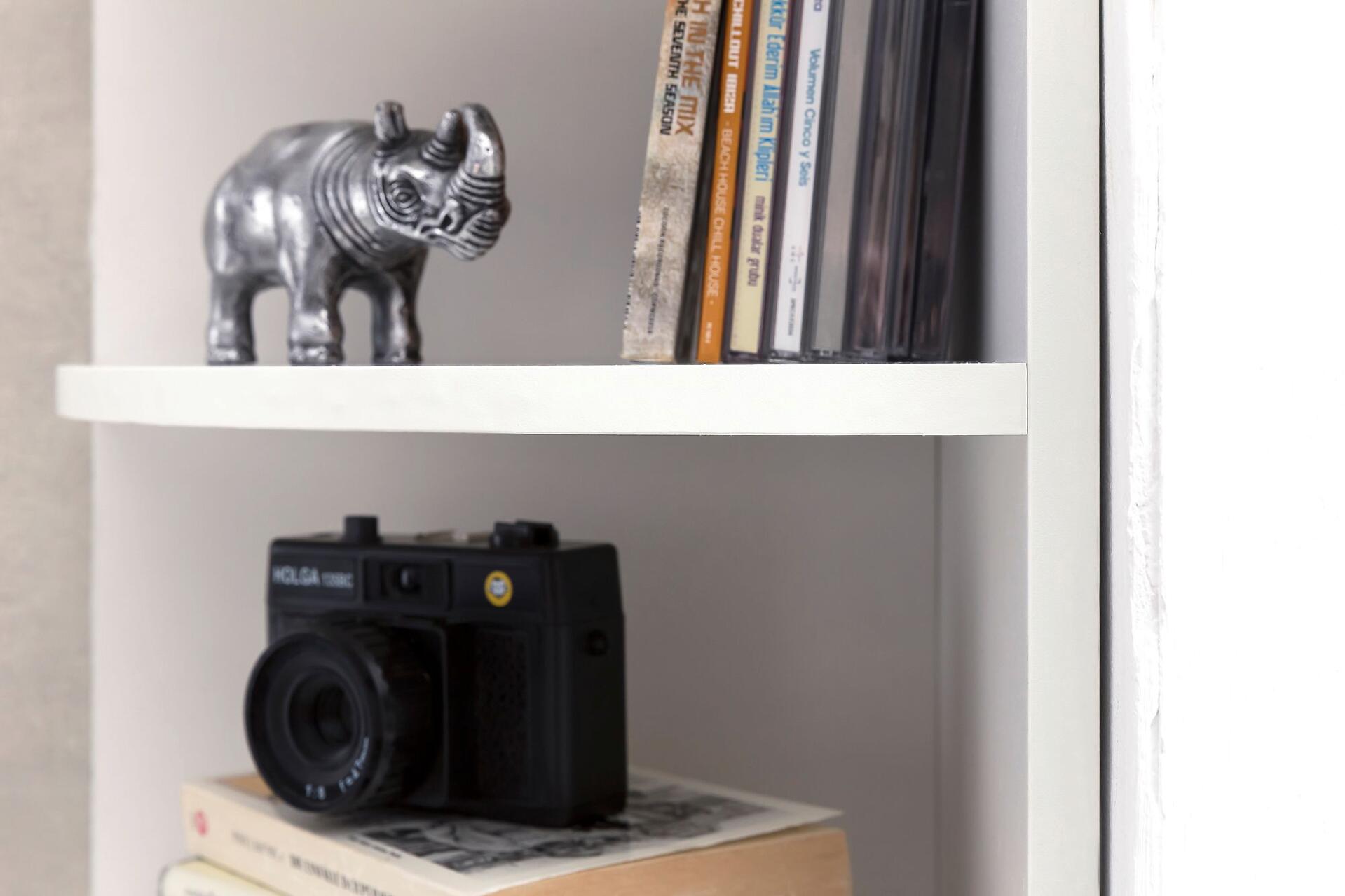 Eckregal weiß B/H/T: ca. 30x60x30 cm