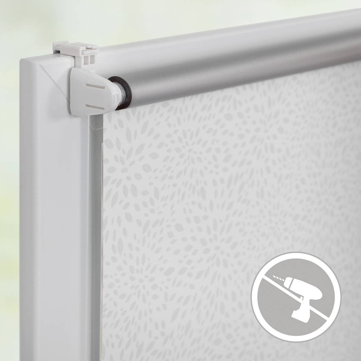 LICHTBLICK Thermo Klebe-/Klemmrollo Verdunklungsqualität weiß B/L: ca. 80x150 cm