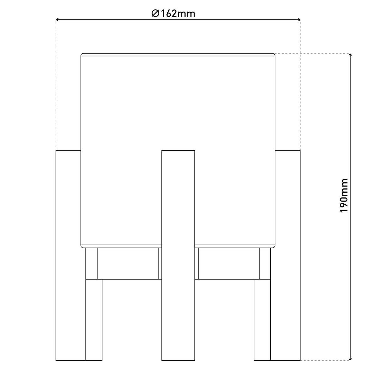 Näve Leuchten Tischleuchte 5305023 weiß Textil Holz B/H/T: ca. 16,2x19x16,2 cm null 1 Brennstellen
