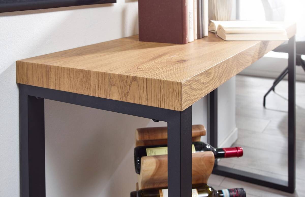 Konsolentisch natur schwarz pulverbeschichtet MDF Eisen B/H/T: ca. 120x75,5x39 cm