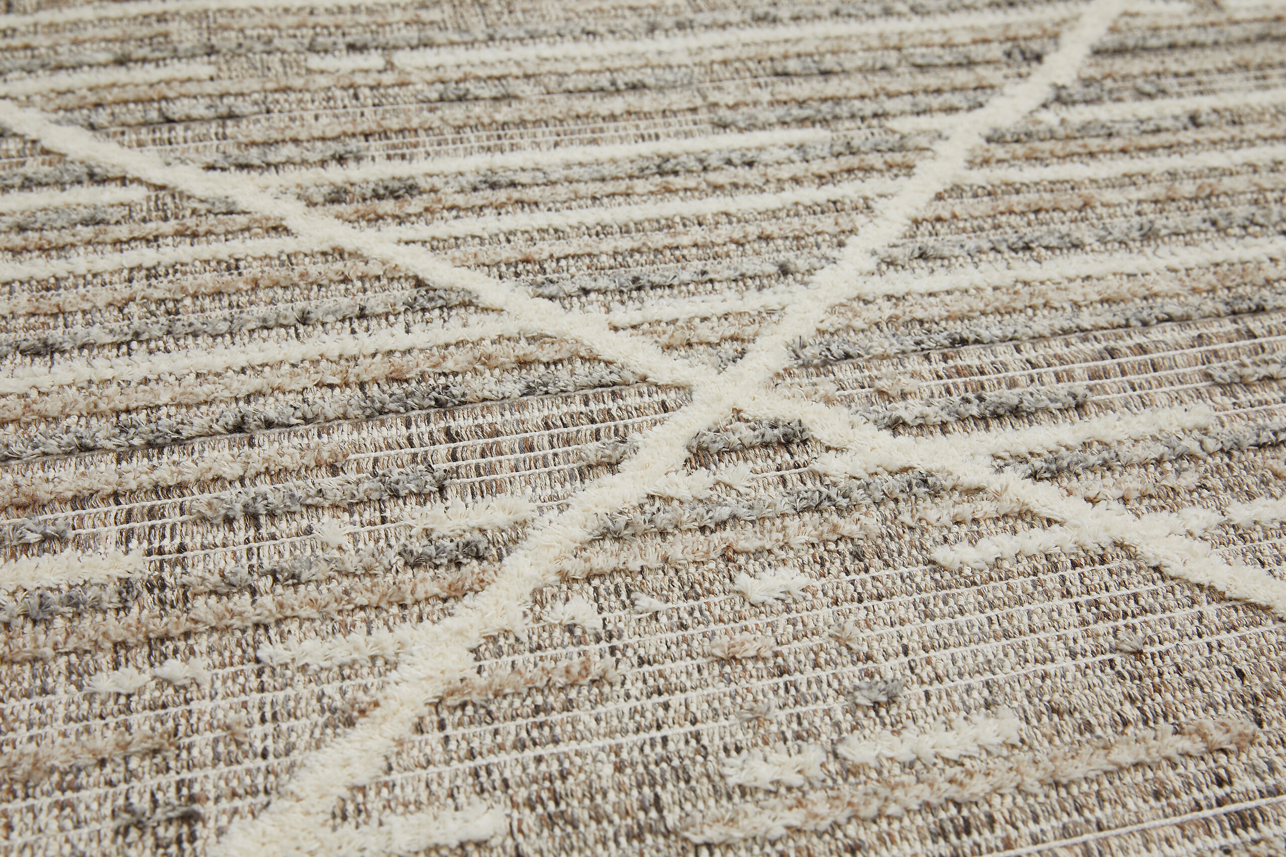 Webteppich Crosby graubraun B/L: ca. 120x170 cm