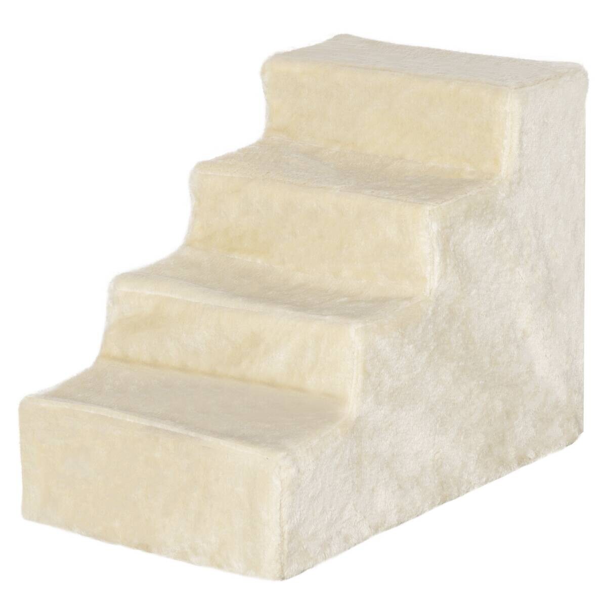PawHut Haustiertreppe beige Edelstahl B/H/L: ca. 35x44x60 cm